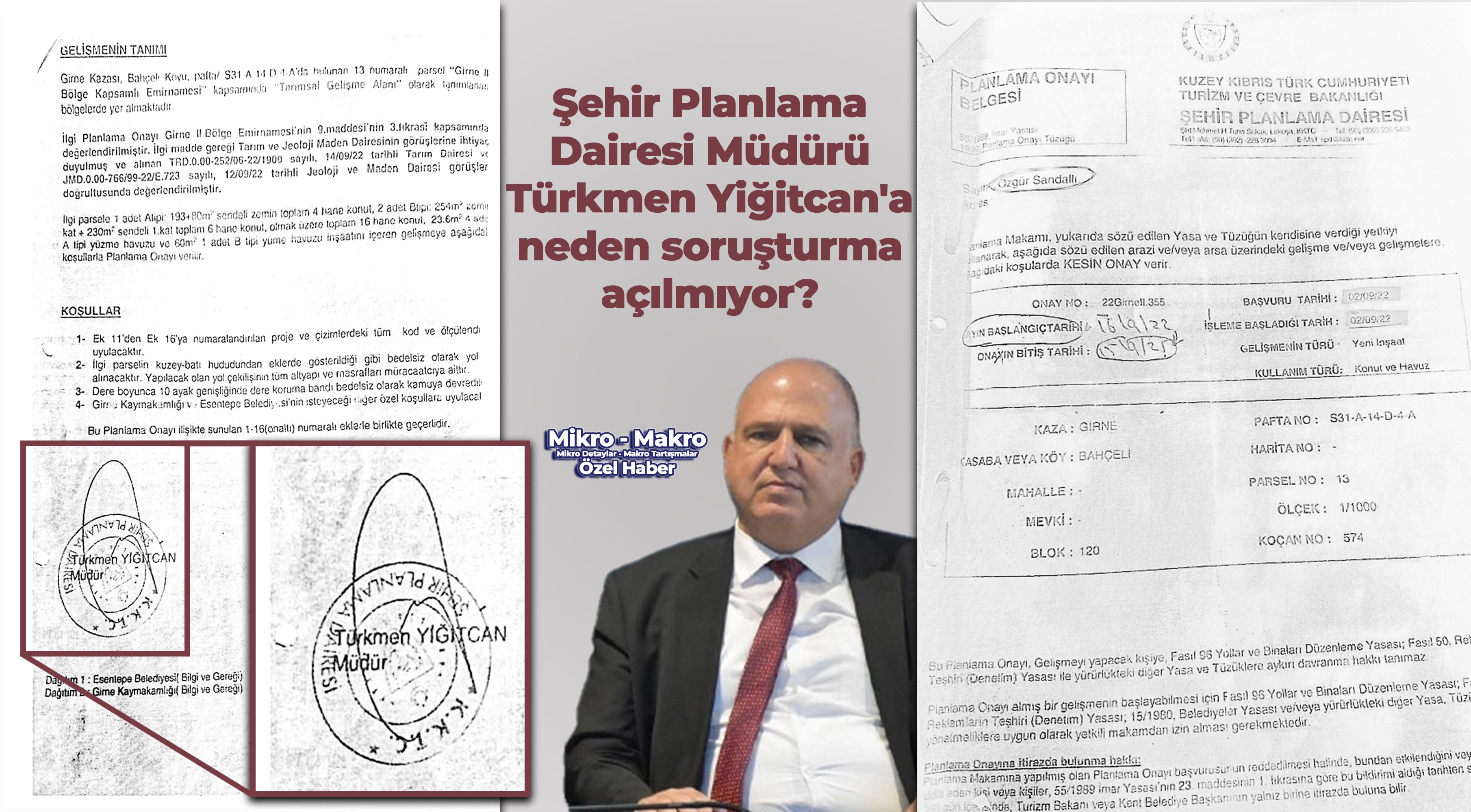 Şehir Planlama Dairesi Müdürü Türkmen Yiğitcan'a neden soruşturma açılmıyor?