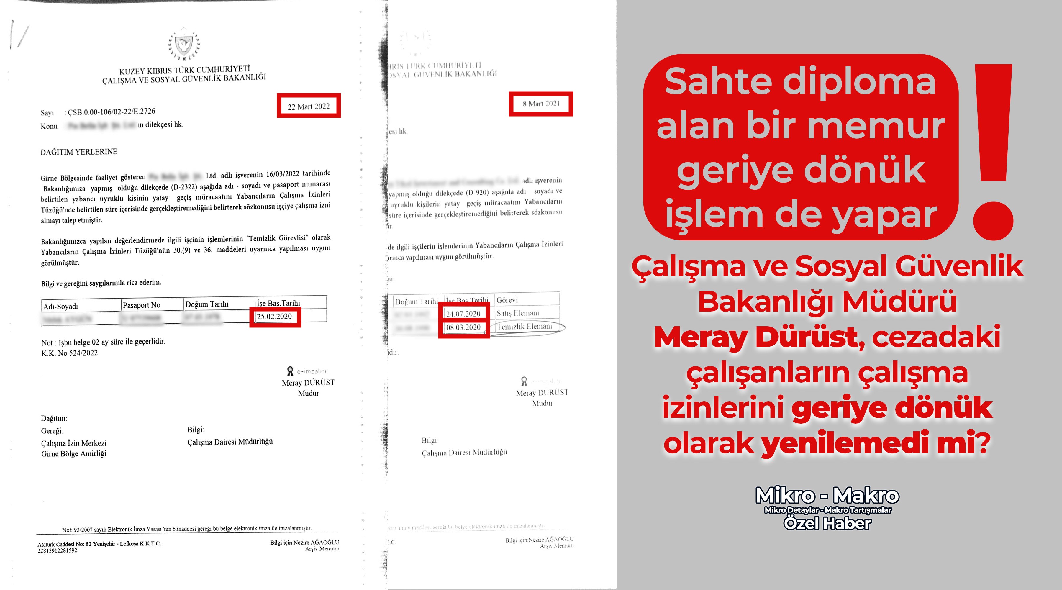 Sahte diploma aldığı ileri sürülen Meray Dürüst geriye dönük işlem yapmadı mı?