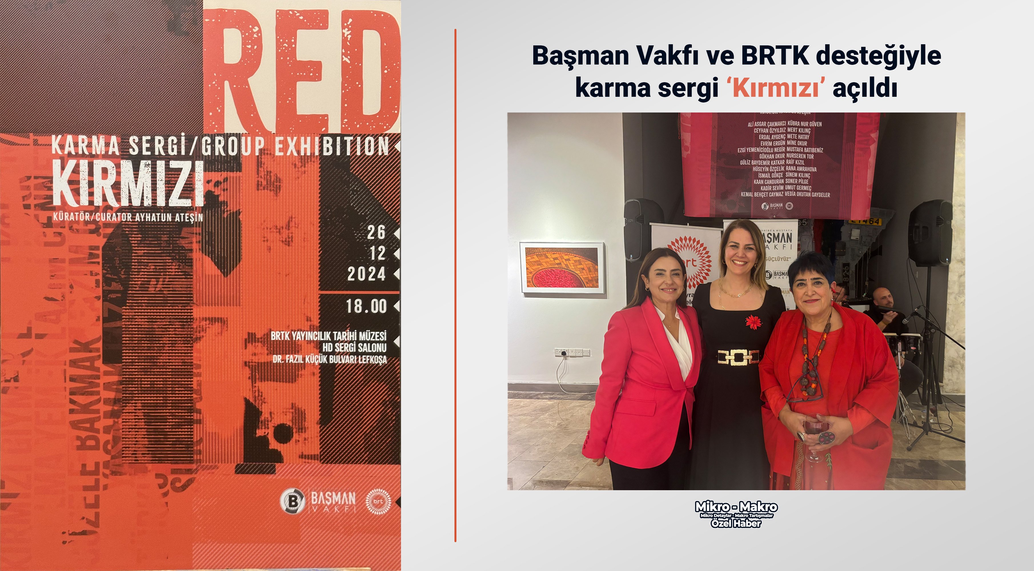 Başman Vakfı ve BRTK desteğiyle karma sergi ‘Kırmızı’ açıldı