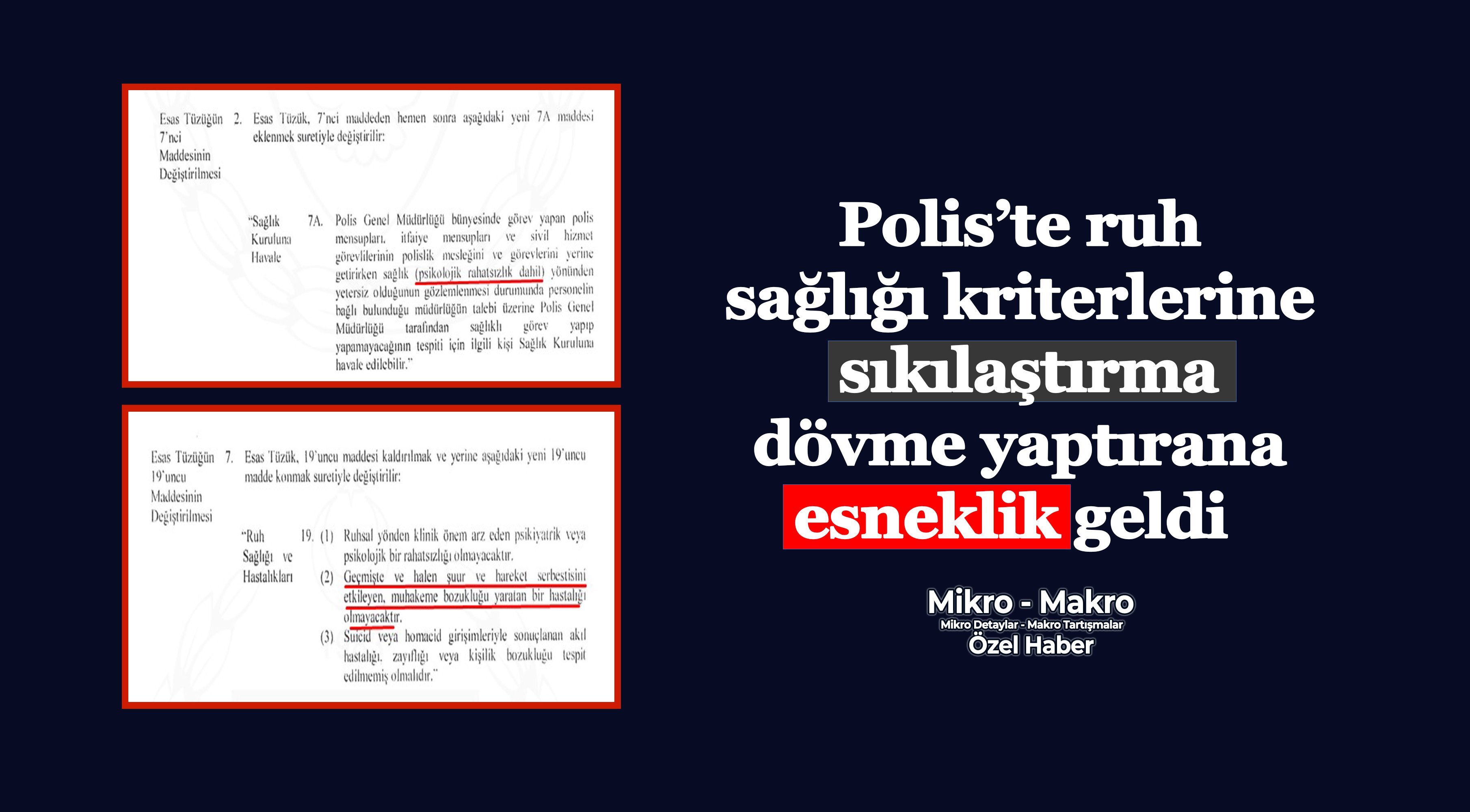 Polis’te ruh sağlığı kriterlerine sıkılaştırma; dövme yaptırana esneklik geldi