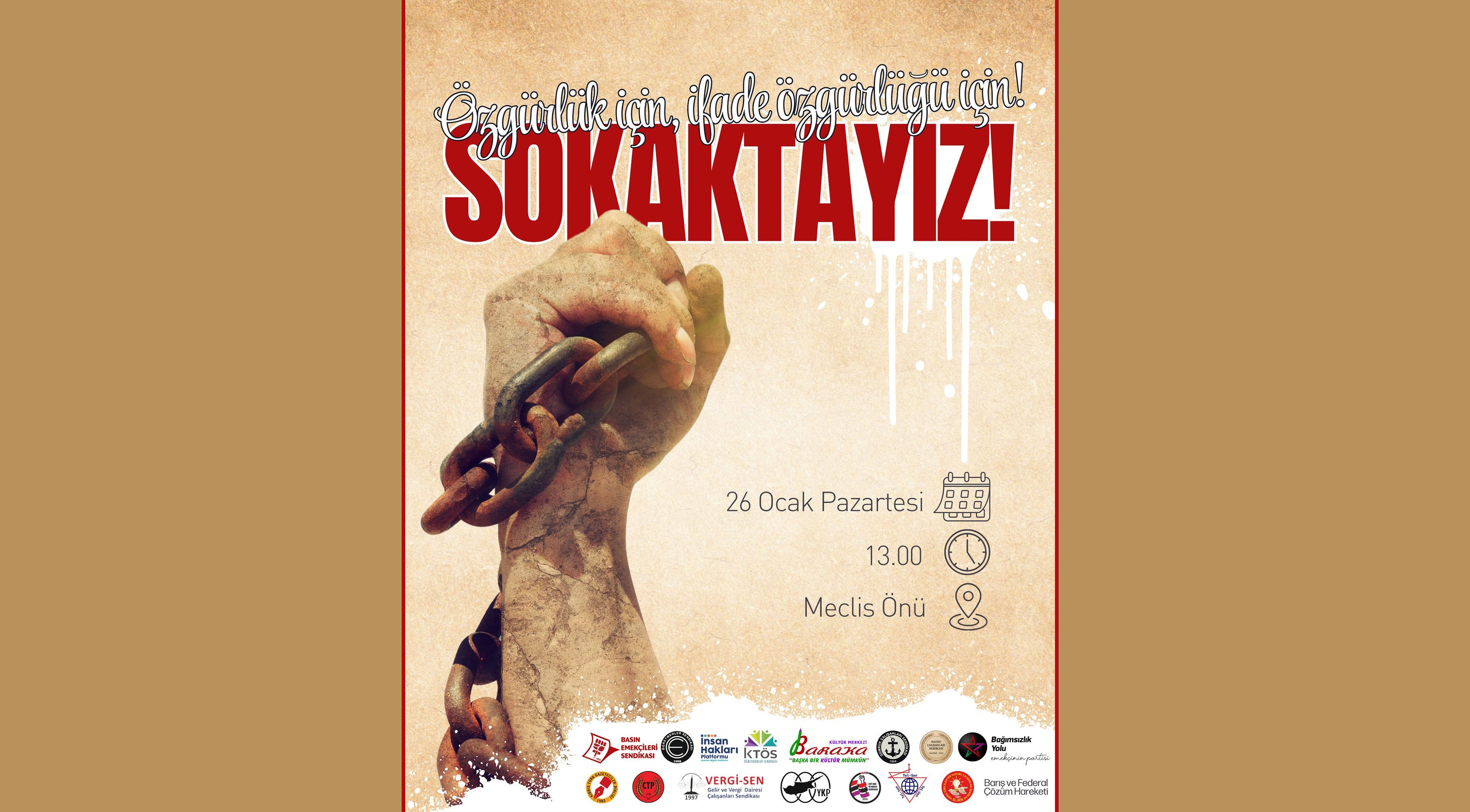 ‘Özgürlük için, fikir ve ifade özgürlüğü için sokağa çıkıyoruz’