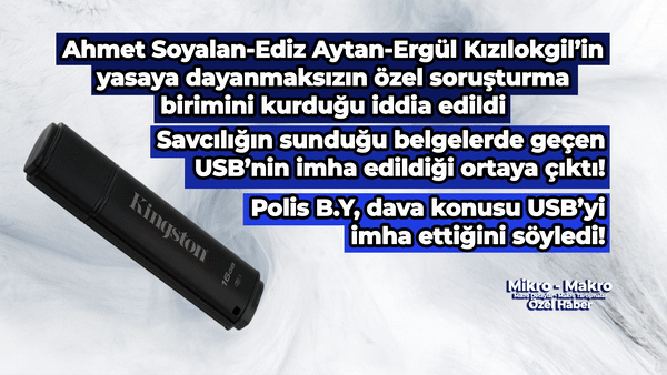 Polis B.Y, dava konusu USB’yi imha ettiğini söyledi!